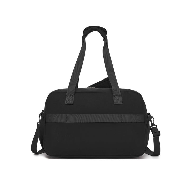 Modular Tennis Travel Bag Set, Water Repellent Nylon Gym Bag with Detachable Racket Sleeve – 25 L – Black