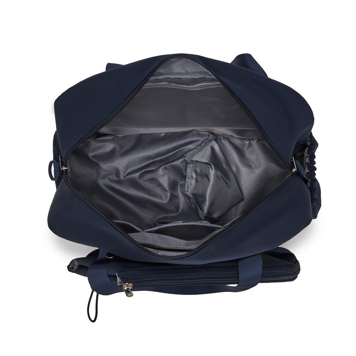 Modular Tennis Travel Bag Set, Water Repellent Nylon Gym Bag with Detachable Racket Sleeve – 25 L – Navy