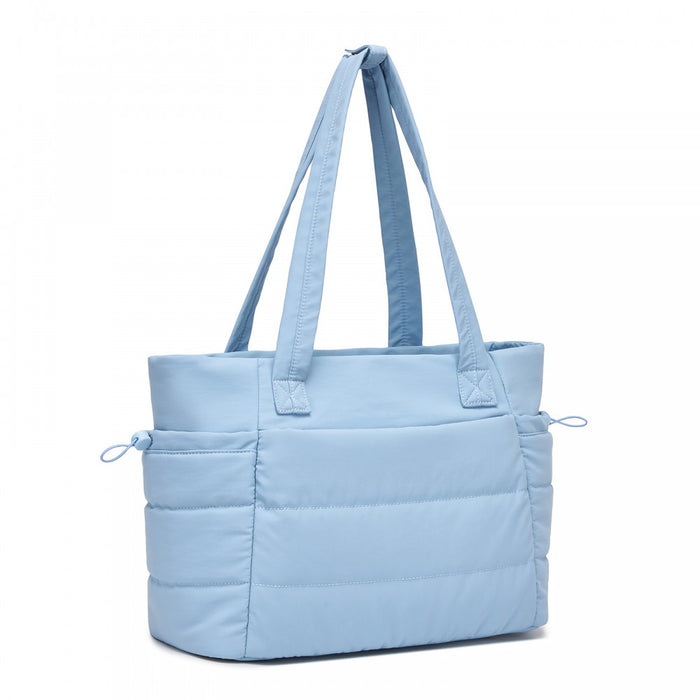 2-Piece Women's Tote Bag Set, Water Repellent Handbag with Laptop Compartment – Blue