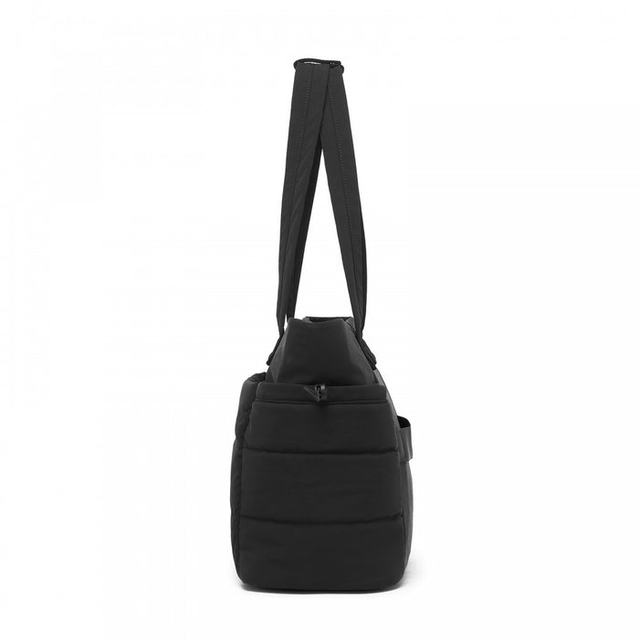 2-Piece Women's Tote Bag Set, Water Repellent Handbag with Laptop Compartment – Black