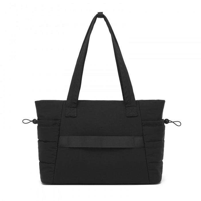 2-Piece Women's Tote Bag Set, Water Repellent Handbag with Laptop Compartment – Black