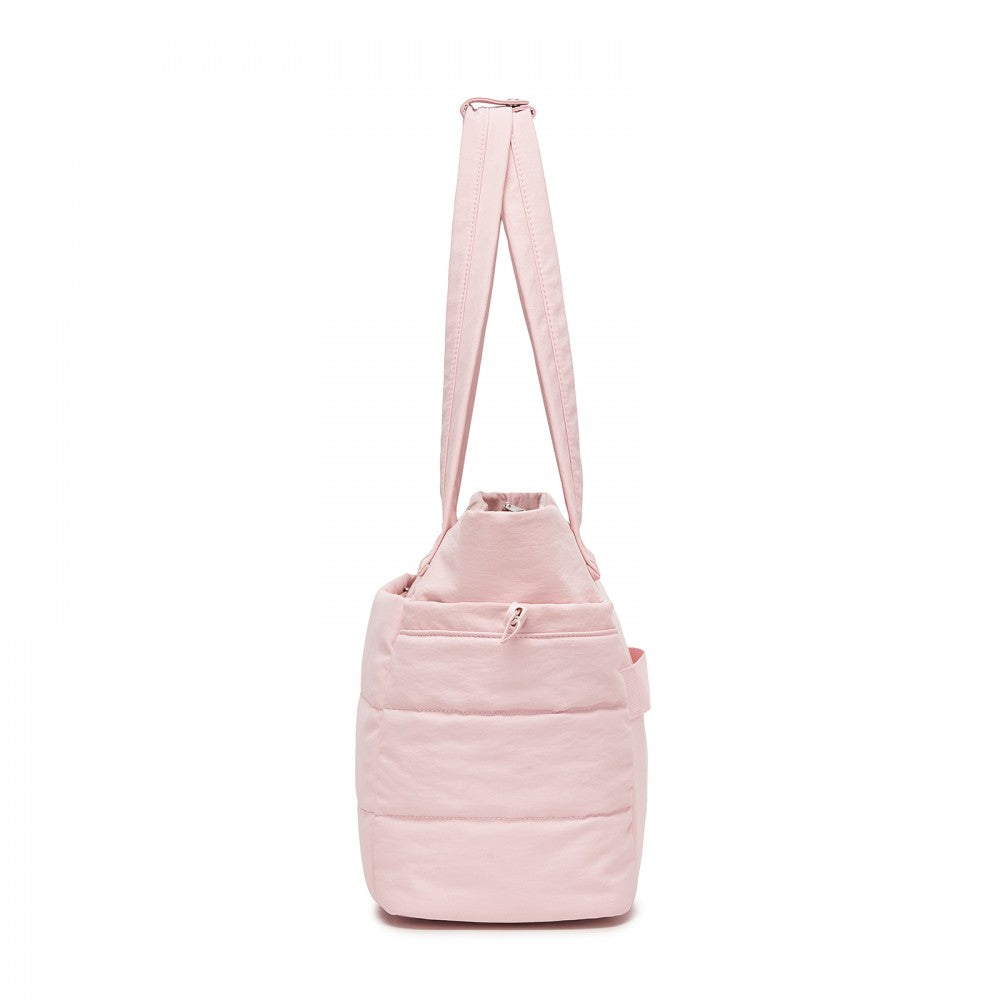 2-Piece Women's Tote Bag Set, Water Repellent Handbag with Laptop Compartment – Pink