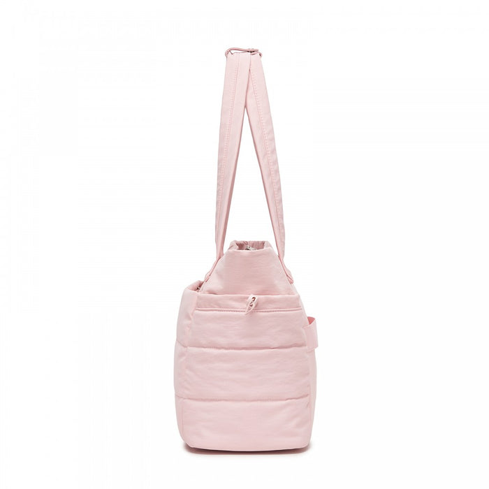 2-Piece Women's Tote Bag Set, Water Repellent Handbag with Laptop Compartment – Pink