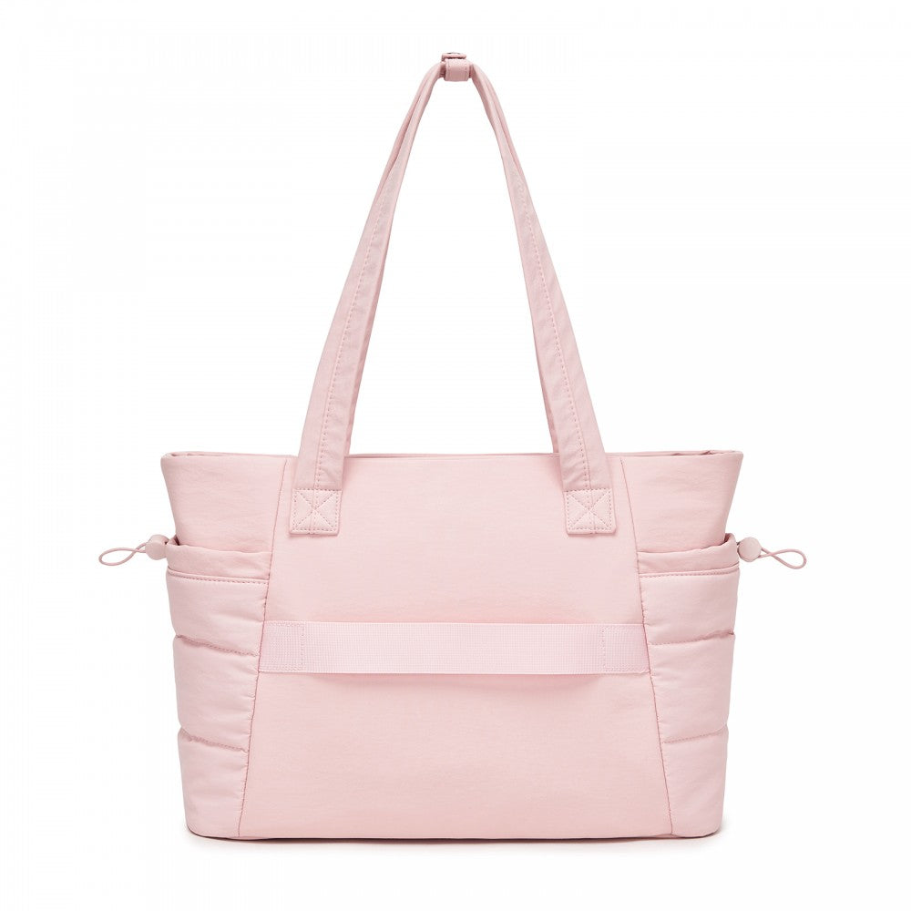 2-Piece Women's Tote Bag Set, Water Repellent Handbag with Laptop Compartment – Pink