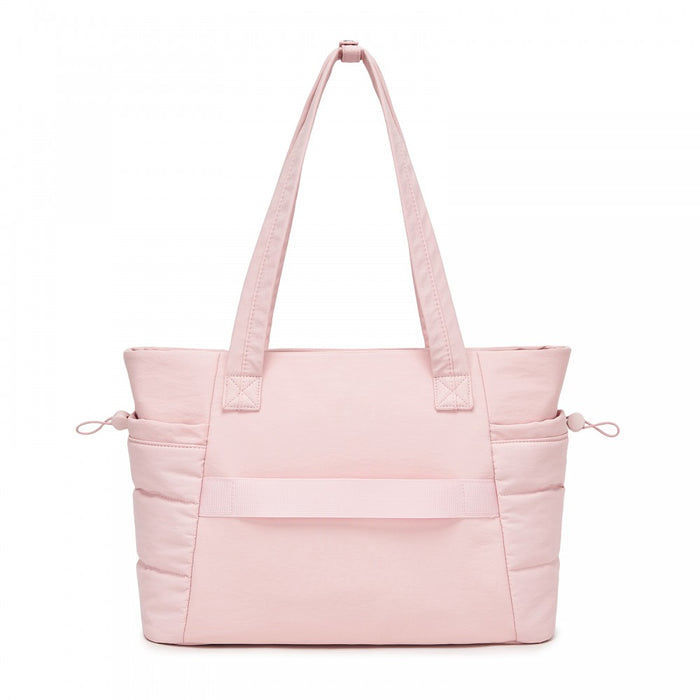 2-Piece Women's Tote Bag Set, Water Repellent Handbag with Laptop Compartment – Pink
