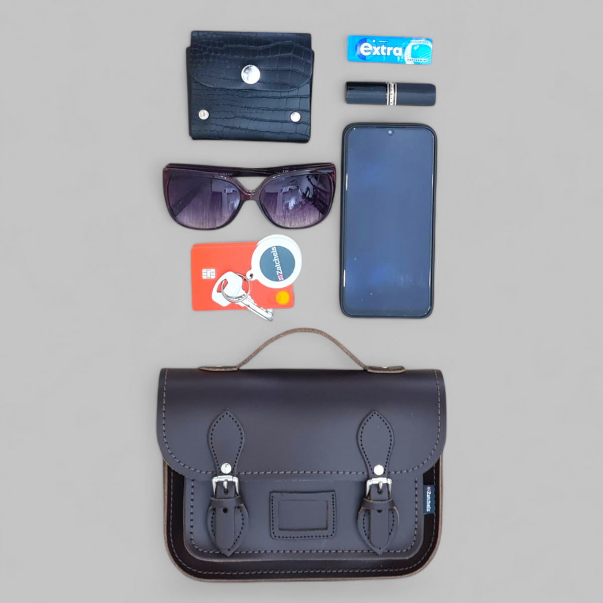 Union Jack Midi Satchel - Navy