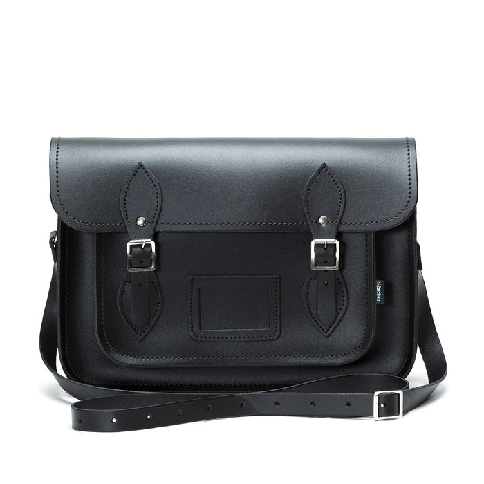 Handmade Leather Satchel - Black