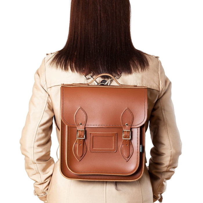 Handmade Leather City Backpack - Chestnut