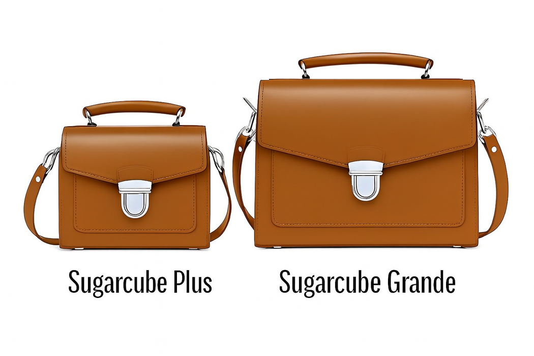 Handmade Leather Sugarcube Handbag - Chestnut