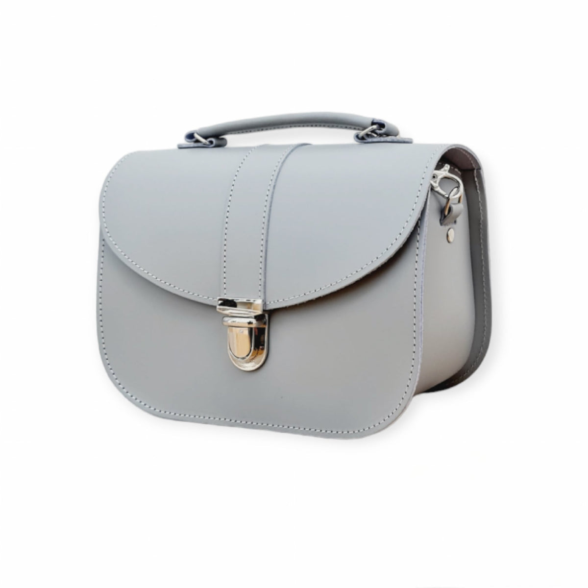 Olympia Handmade Leather Bag - Ghost Grey