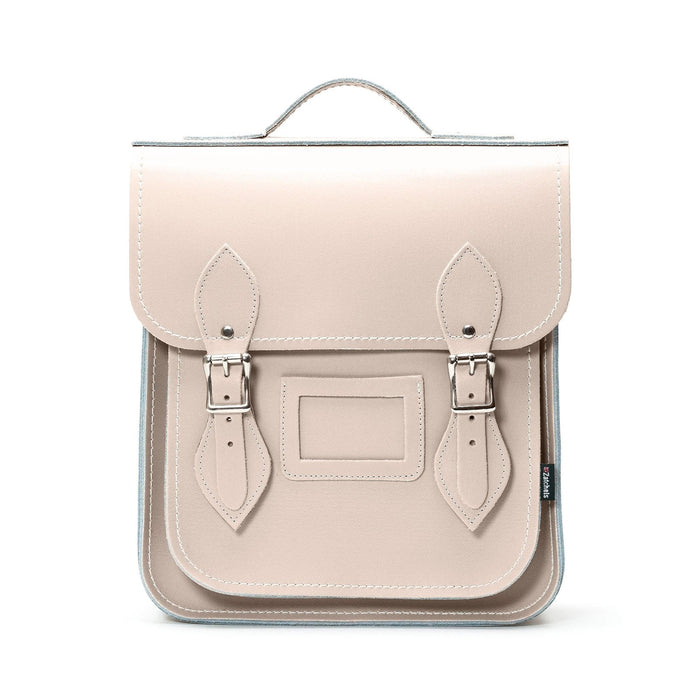 Handmade Leather City Backpack - Iced Coffee
