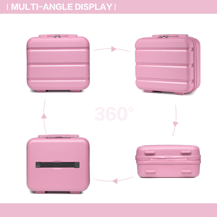 PP Hard Shell Lightweight Vanity Case – 12-Inch – Pink