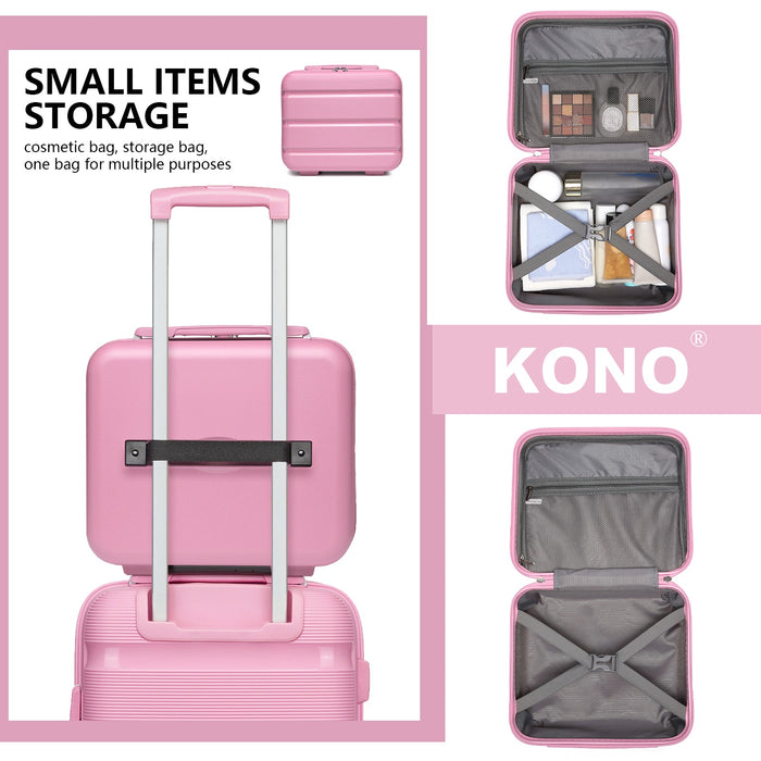 PP Hard Shell Lightweight Vanity Case – 12-Inch – Pink