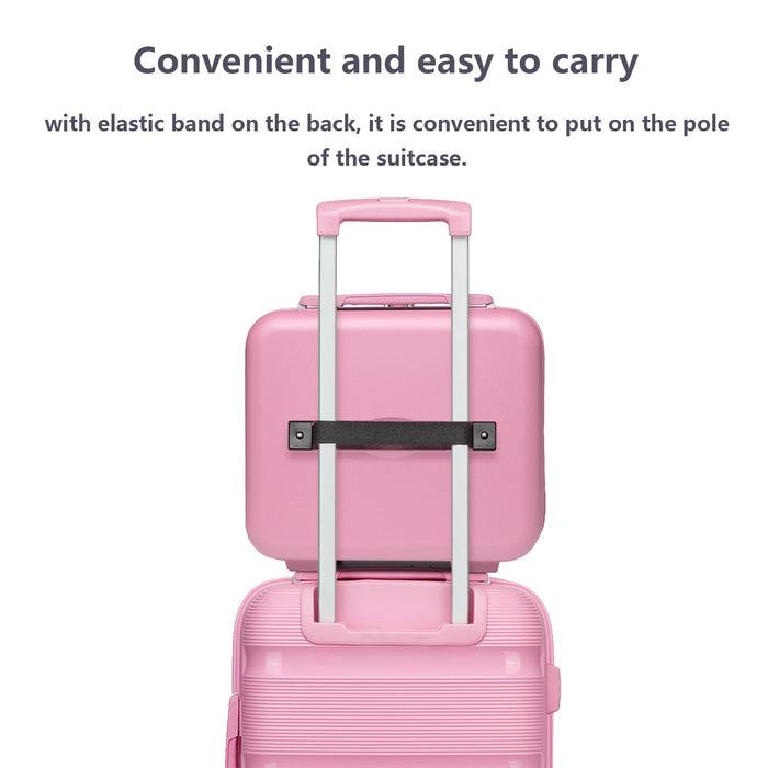 PP Hard Shell Lightweight Vanity Case – 12-Inch – Pink
