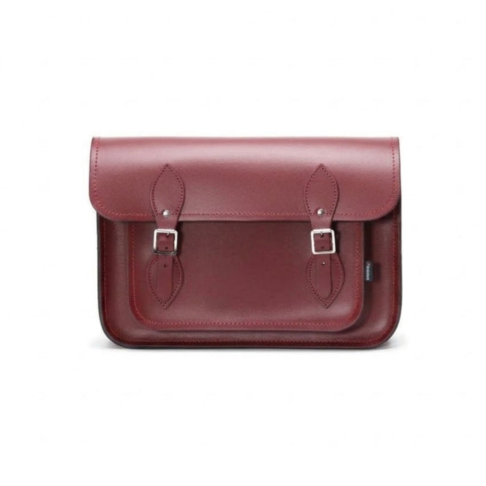 Handmade Leather Satchel - Oxblood Red