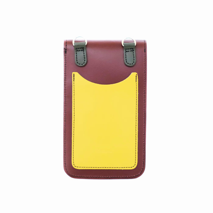 Handmade Leather Mobile Phone Pouch Plus - Autumnal Kaleidoscope