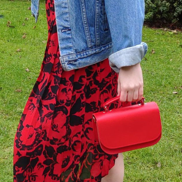 Aura Handmade Leather Bag - Marsala Red