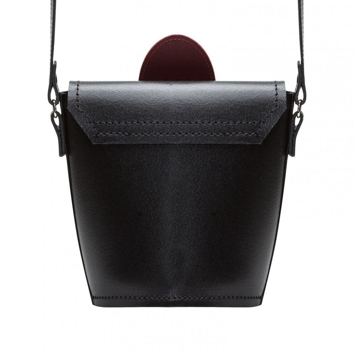 Handmade Leather Daisy Barrel Bag - Poppy - Red