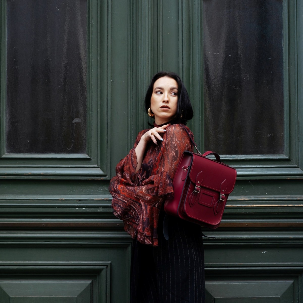 Handmade Leather City Backpack - Oxblood
