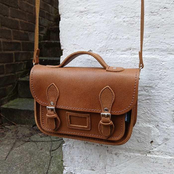 Leather Midi Satchel - Tannery Tan