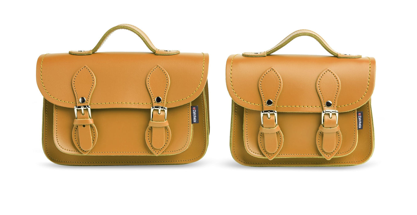 Handmade Leather Micro Satchel - Yellow Ochre