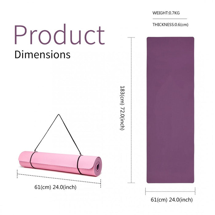 Yoga-1 – TPE Non-Slip Classic Yoga Mat – Purple and Pink