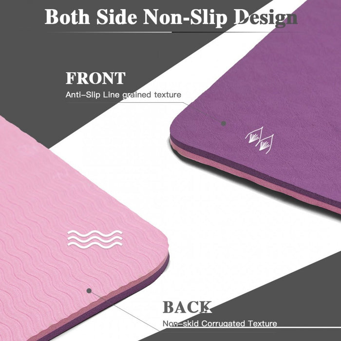 Yoga-1 – TPE Non-Slip Classic Yoga Mat – Purple and Pink